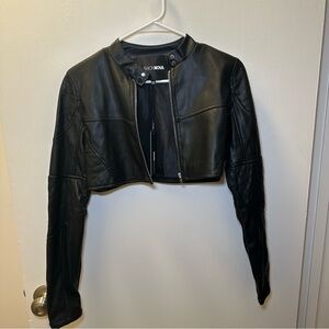 Fashion Nova Sleek Black Leather Jacket